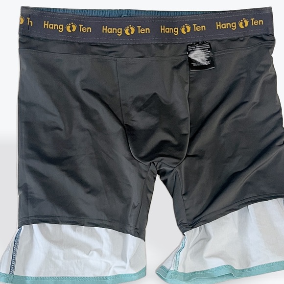 Hang Ten Blue and Green Floral Board Shorts - Picture 6 of 6